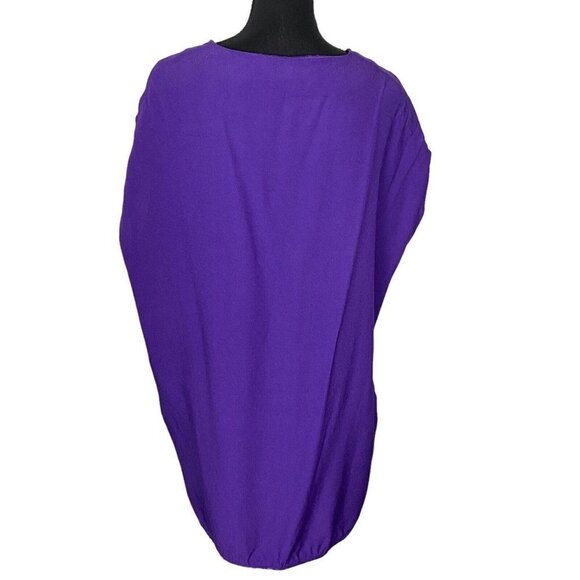 DIANE VON FURSTENBERG Tunic V Neck Dress Purple M 11-11 - Picture 2 of 12